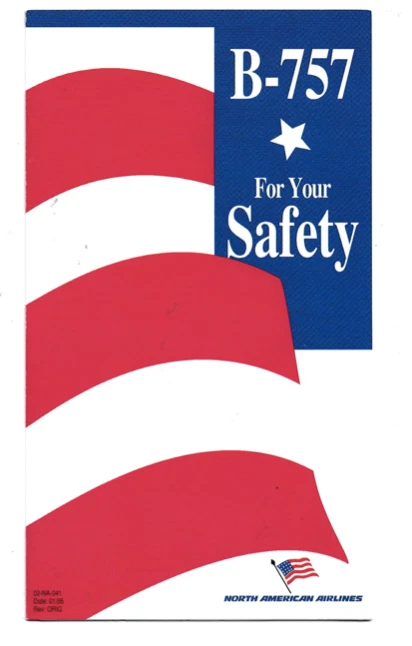 Safety card North American Airlines B-757 - Photo 1/1