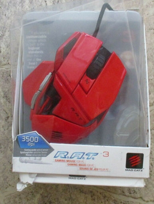 Mad Catz R.A.T. 3 Gaming Maus RAT 3 Optischer Sensor 3500DPI rot 