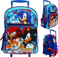 Sonic The Hedgehog 16" Large Rolling School Backpack