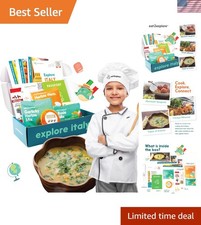 Kids Cooking Kit Italian Cuisine Recipe Set Educational Fun Cooking Tool