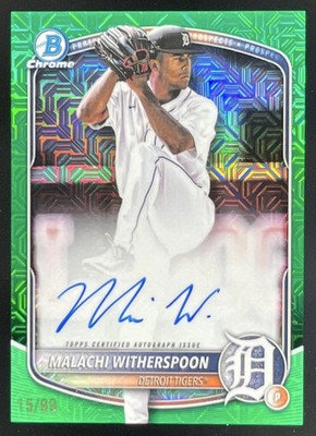 2025 Bowman Draft Chrome Prospect Green Mojo #BMA-MWI Max Williams RC Auto /99