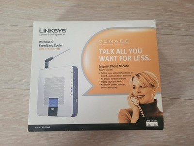 Linksys CISCO Systems Broadband Router With 2 Phone Ports WRTP54G Open Box New