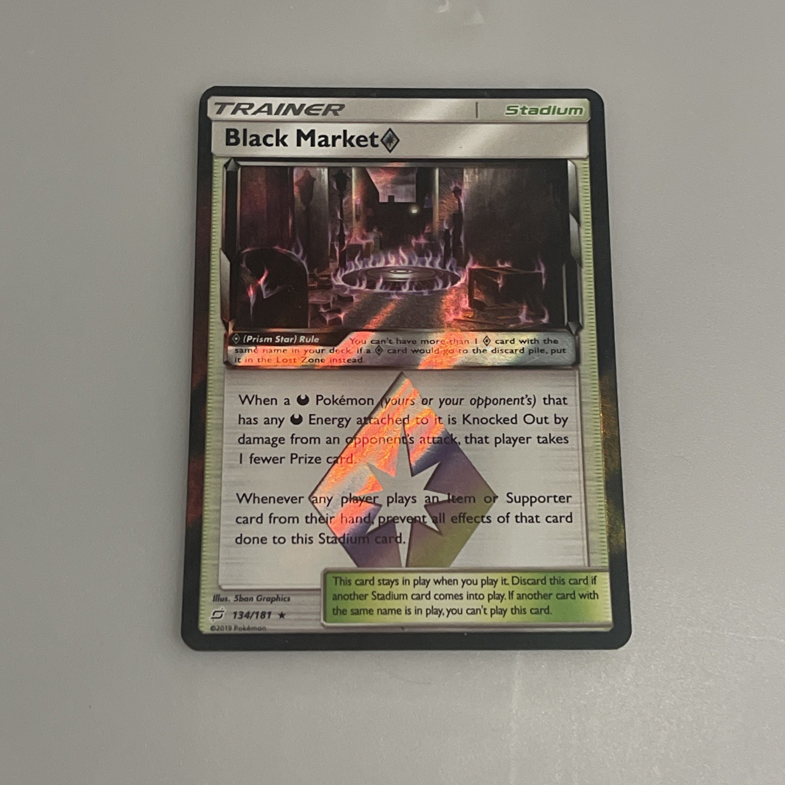 Black Market 134/181 Prism Star Rare Team Up Pokemon 2019