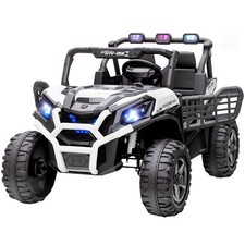 2 Seater 24V Electric Car for Kids with Remote Control, White