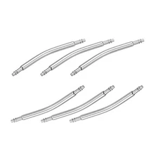 20mm Curved Spring Bar Pins 1.5mm Dia Double Flanged End Link Pin 20pcs