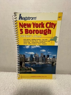 2004 HAGSTROM NEW YORK CITY 5 BOROUGH POCKET ATLAS Color Maps Streets Subway