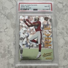 Action Packed 1995 Jerry Rice Quick Silver #1 PSA 8 San Francisco 49ers Football