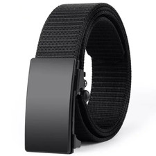 Men'S Belt Outdoor Leisure Sports Belt Toothless Quick Release Automatic Buckle