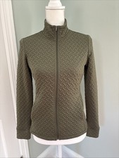 Lady Hagen Women's Texture Full Zip Golf Jacket Inky Olive Size XS