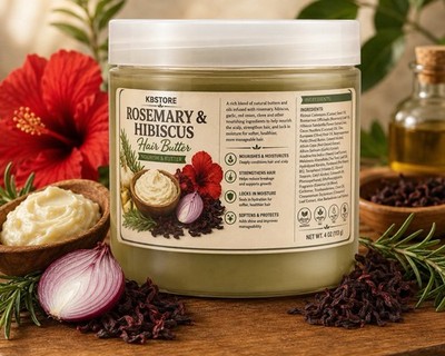 KBStore Rosemary Hibiscus Hair Butter Growth Moisture Treatment 6oz