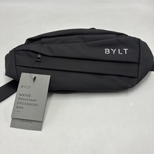 Bylt Crossbody Shoulder Bag Black Canvas Adjustable Strap