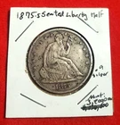 1875-S Seated Liberty Half Dollar .90 Silver  *900*