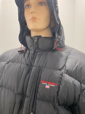 RALPH LAUREN POLO SPORT MENS BLACK PUFFER DOWN JACKET SZ XL RALPH LAUREN POLO SPORT MENS BLACK PUFFER DOWN JACKET SZ XL