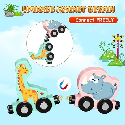 Educational 11-Piece Magnetic Train Set - Perfect Birthday Gift for Toddlers - Picture 6 of 9