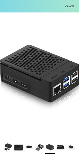 iUniker Case for Raspberry Pi 5 ABS Case with Rux Cooler & Heatsink - Picture 5 of 7