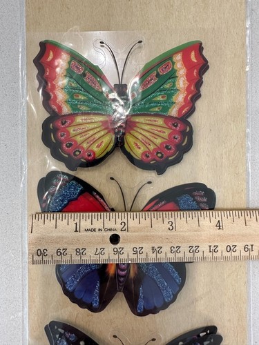 3D Butterfly Stickers Beautiful Colors- 4 Variations NEW - Picture 10 of 12