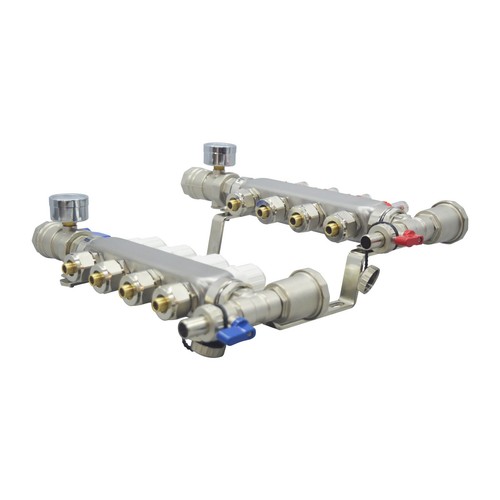 4-Branch PEX Radiant Floor Heating Water Distributor Floor Heating Manifold Set - Picture 13 of 23