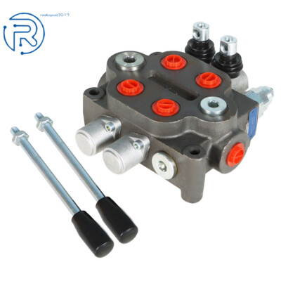 2 Spool Hydraulic Directional Control Valve BSPP Tractor Loader 25GPM NEW