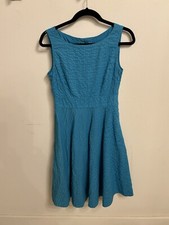 J. Crew size 4 blue sleeveless knee length button back dress lined