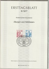 Ersttagsblatt ETB 8/1977 - "Burgen und Schl&ouml;sser" Neuschwanstein/Mespelbrunn
