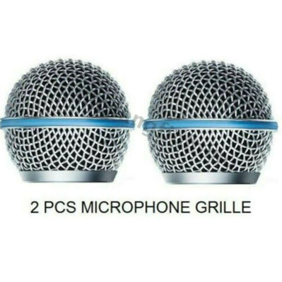 2 × Mikrofon Grill Mic Grille Kugelkopf Mesh für Shure Beta58A SM58 pgx24 slx24