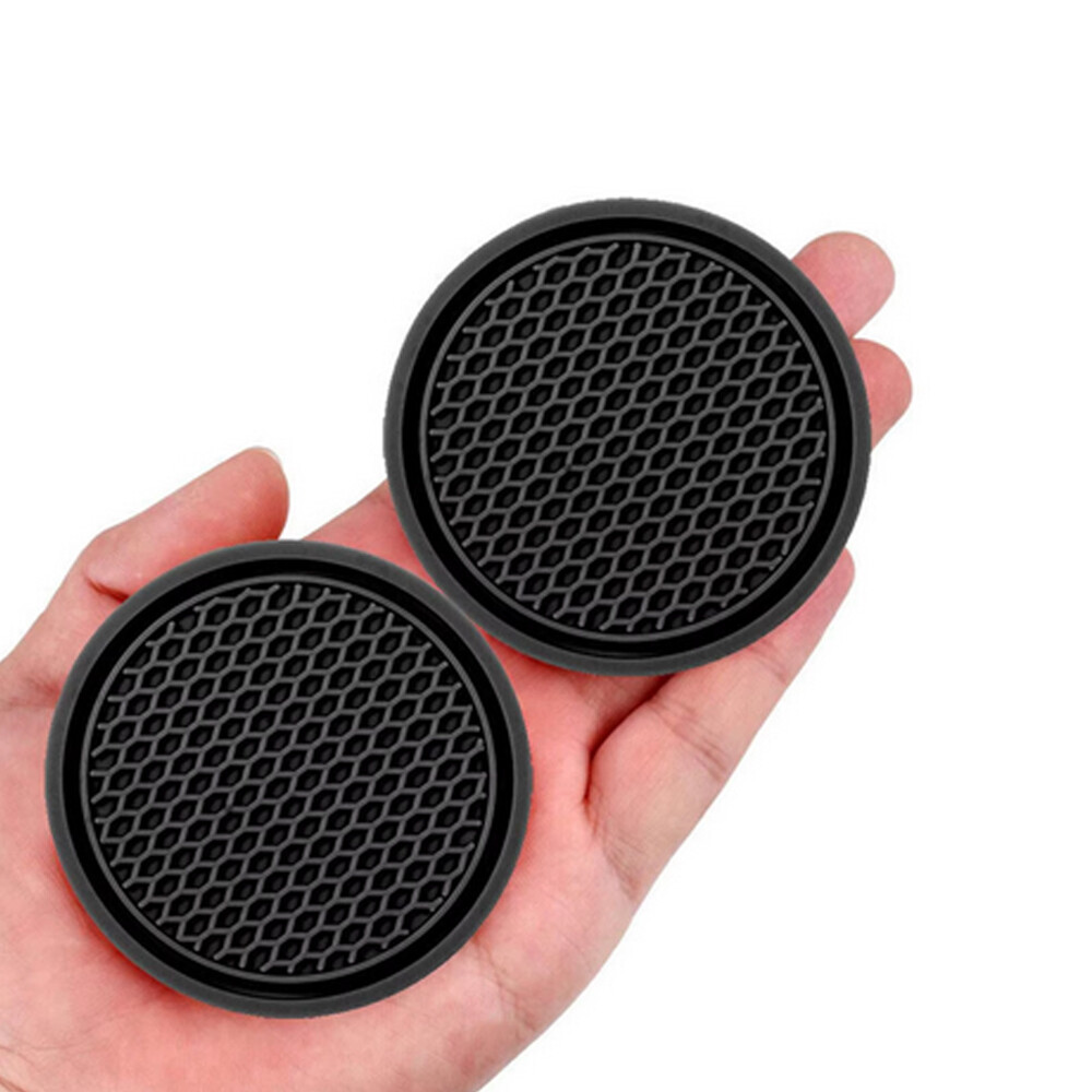 2pcs Car Cup Holder Anti-Slip Insert Coaster Pad Accessories Water Cup Mat