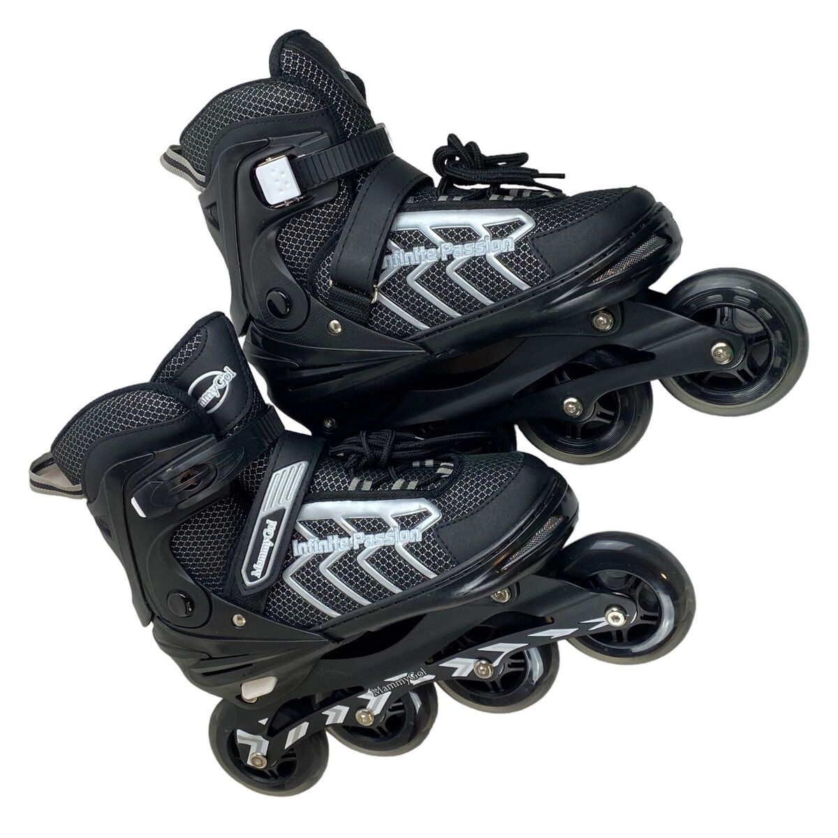 MammyGol Adult Inline Skates For Men Women, Blades Roller With Carbon Steel Bearings, TPR Brake, 3D Mesh, EVA Lining, PVC Upper | Adjustable Size For Better Fit For Skating Enthusiasts Black Men8-10.5/Women9-11.5 | Las Vegas, NV