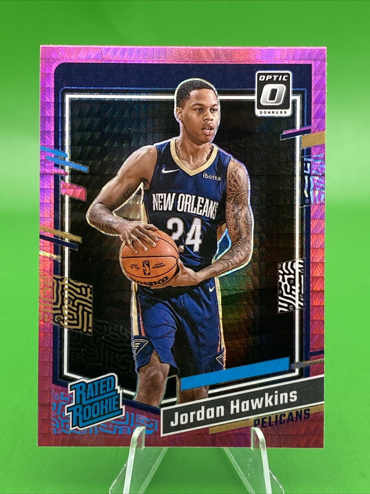 2023-2024 Panini Donruss Optic Jordan Hawkins #238 Pink Hyper Prizm