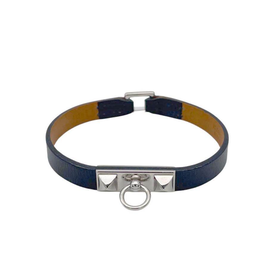 Authentic HERMES Leather Bracelet Rival Mini Vaux Swift L