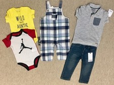 Bundle of Designer Baby Boy Clothes: Janie And Jack, Hudson, Carters, Jordan