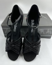 Go Go Dance Women  s Small Heel Open Toe Dance Ballroom Shoes Sz 7 GO7032 