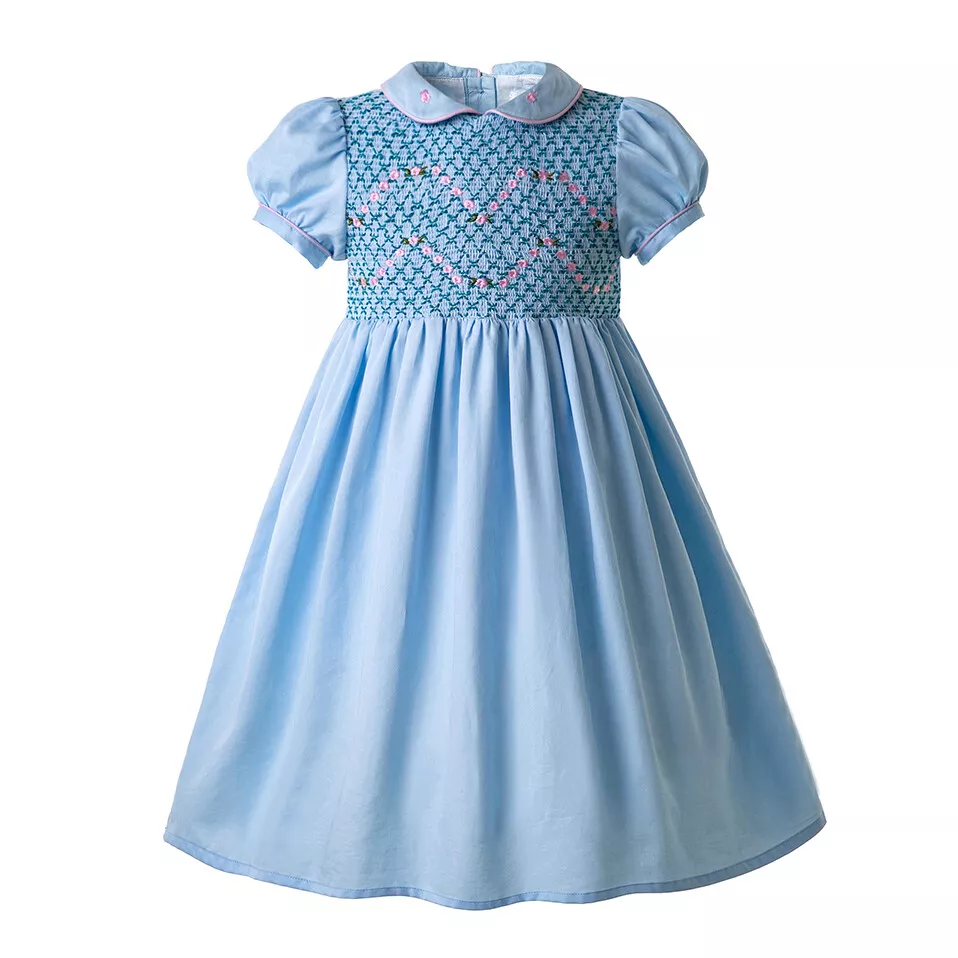 Spanish Kids Girls Hand Smocked Dress Holiday Party Pageant Outfits Summer 2 12Y
