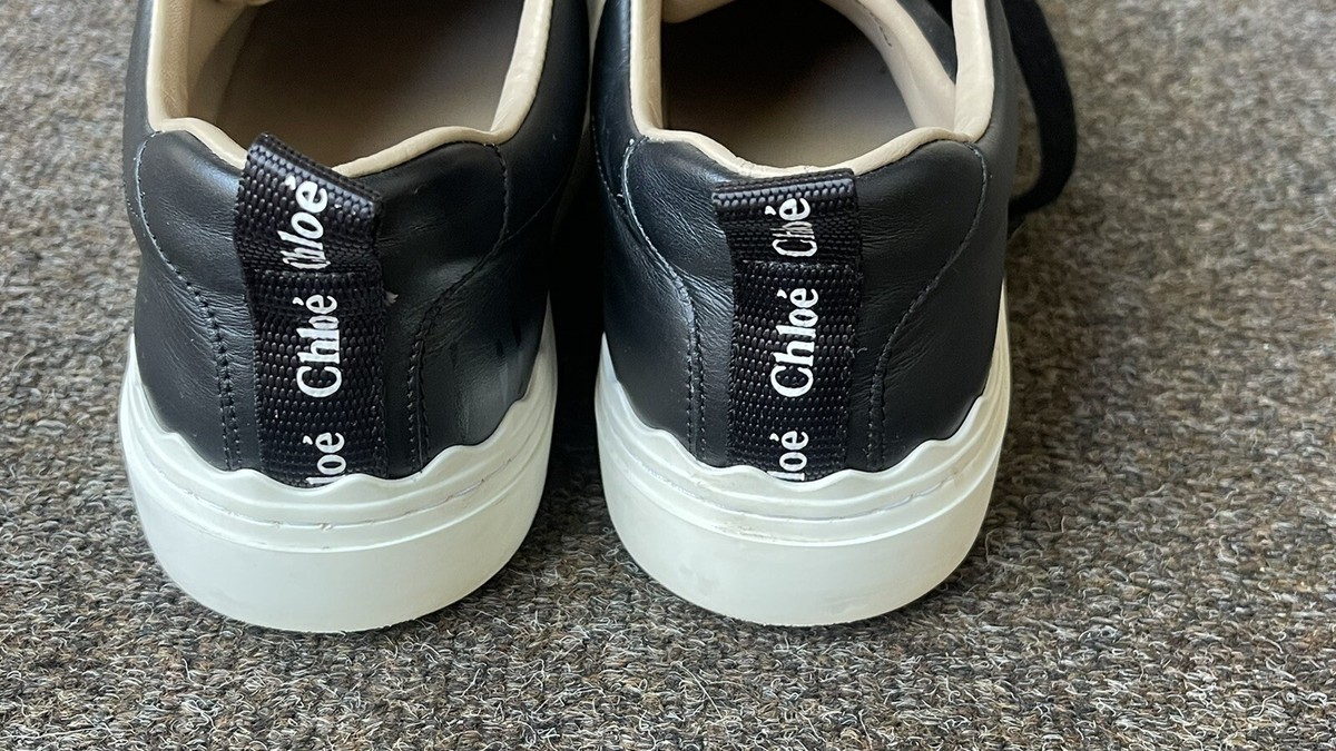 Chloe Black Lauren Lace-up Low Top Sneakers Size EU 38 | eBay