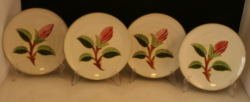 1940s Stangl Pottery Prelude Pattern 6 1/4" Round Plates Set of 4 - Picture 6 of 7