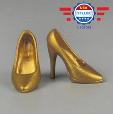 ZY Toys 1/6 scale GOLD High Heel Pumps Shoes for 12'' female figure PHICEN
