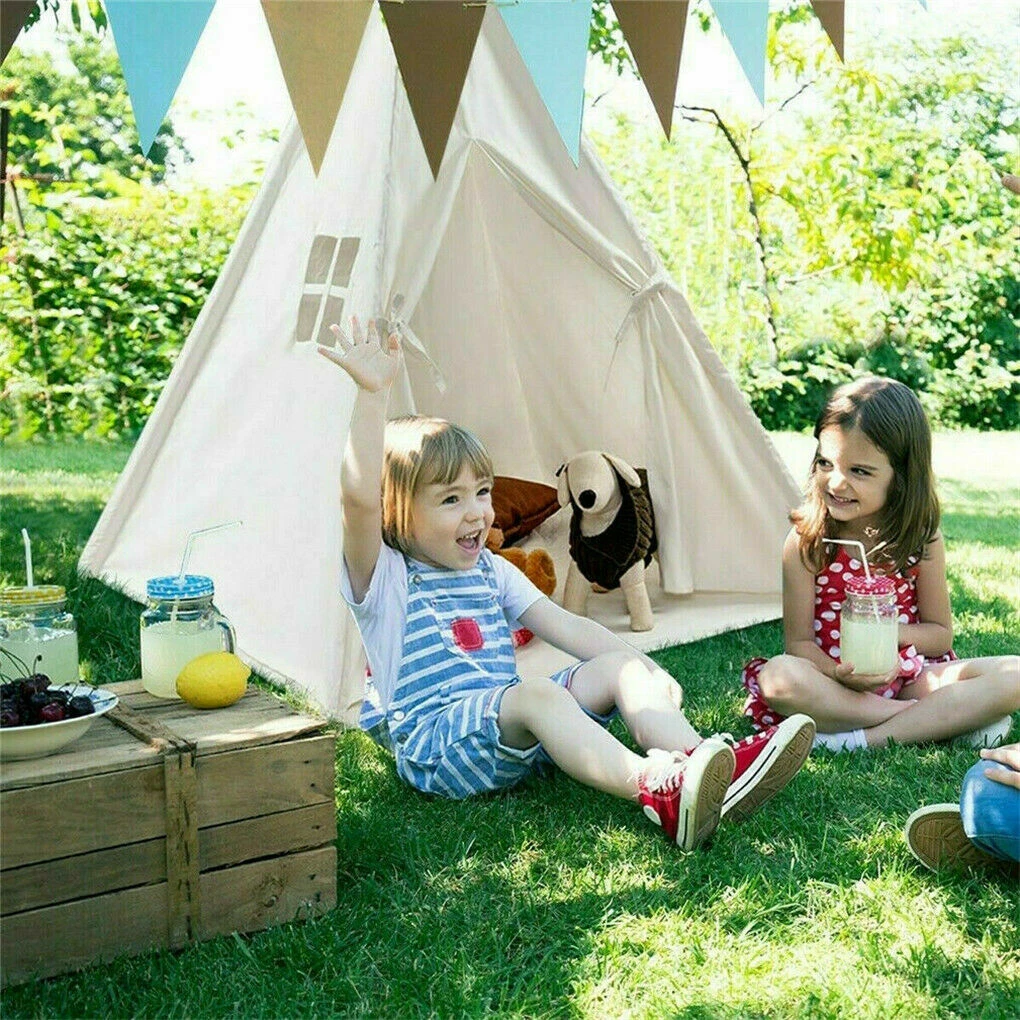 Large Kids Teepee Tent Children Play House Gaming Story Reading Indoor Outdoor