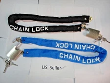 3.2ft Heavy Duty Motorcycle Bicycle Scooter Bike 6mm Chain Lock Padlock + 4 keys
