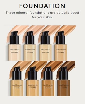 Bareminerals Barepro Performance Wear Liquid Foundation 30ml 1oz Choose Color Ebay