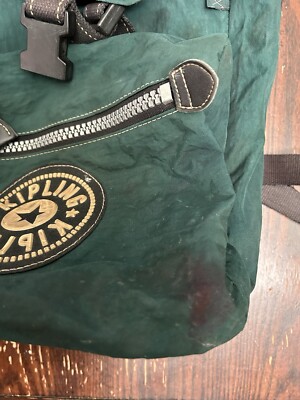 Kipling Vintage Green Nylon Backpack Vintage 90s Kipling Green Backpack With 90s Dave Matthews  main image 4