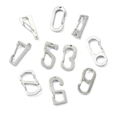 10x Number Shape Claps Keychain Snap Clip Closures End Clasp for Jewelry Making
