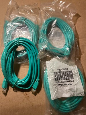 Avaya 700170012 CAT5E Patch C Cable Wire 5 METER Each, Green Cable (Set of 4)