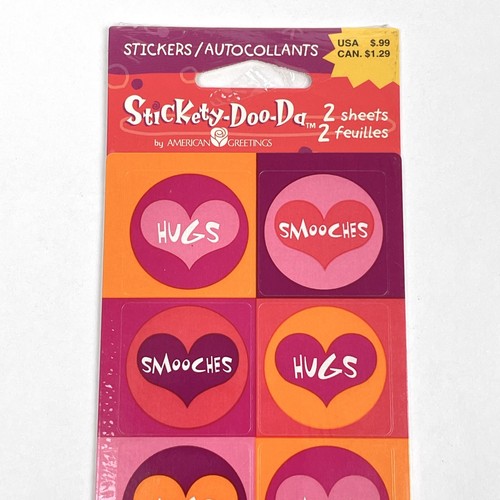 NEW Stickety Doo Da HUGS & SMOOCHES American Greetings Stickers 2 Sheets - Picture 2 of 6