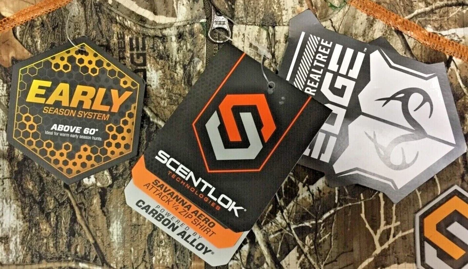 ScentLok Savanna Aero Attack 1/4 Zip Hunting Shirt Realtree Edge LARGE - Image 3 of 4