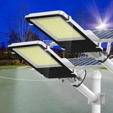 Solar Basketball Court Lights Outdoor Dusk to Dawn Solar Bright Aluminum 2PACK