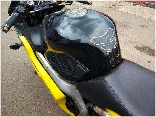 Gas Fuel Tank Protectors Knee Rubber Pad Traction For CBR600 RR 2003-2006 Red - Picture 2 of 2