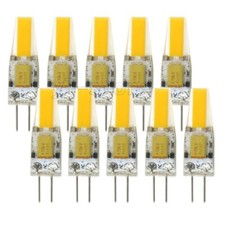 10pcs G4 Bi-pin 1505 Cob Led Light Bulb Rv Boat Crystal Lamp 12-24v Warm White
