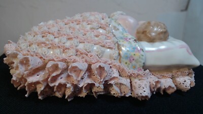 Vtg Dresden Irish Figure Sweet Dreamer Porcelain Lace Child Bunny