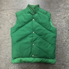 Vintage Jansport Vest Size Medium Green Quilted Down Puffer