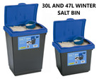 30L & 47L GRIT ROCK SALT BIN DUSTBIN + SCOOP DE-ICE STORAGE CONTAINER MADE IN UK