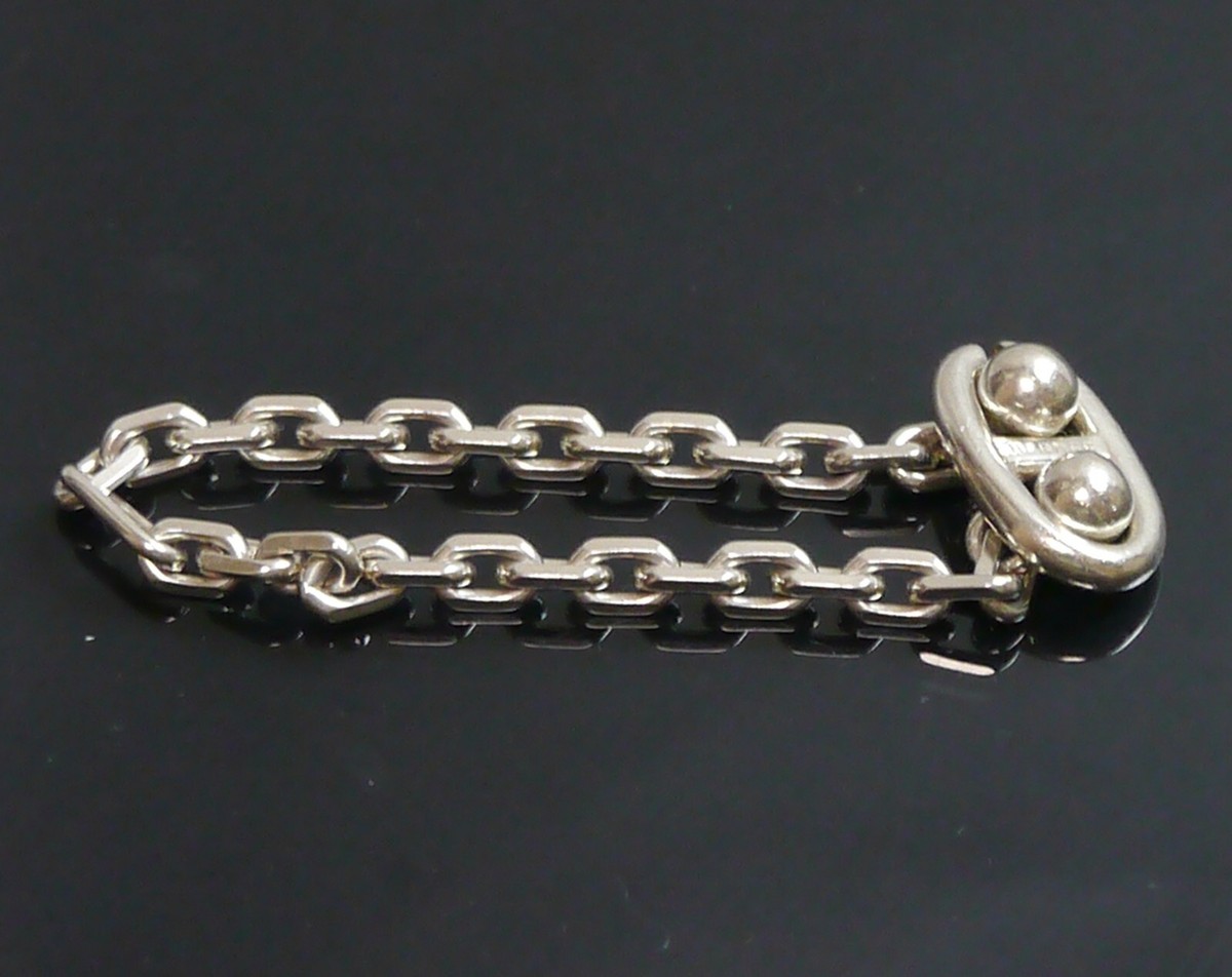 Authentic HERMES key ring Chaine d Ancre Sterling Silver Authentic HERMES key ring Chaine d Ancre Sterling Silver